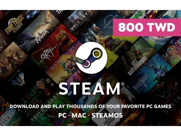 [台灣]Steam 800元台幣錢包 蒸氣卡/爭氣卡