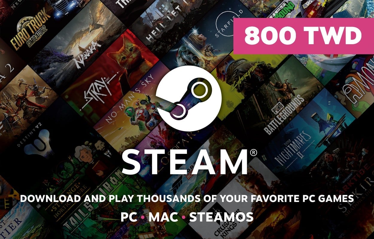 [台灣]Steam 800元台幣錢包 蒸氣卡/爭氣卡