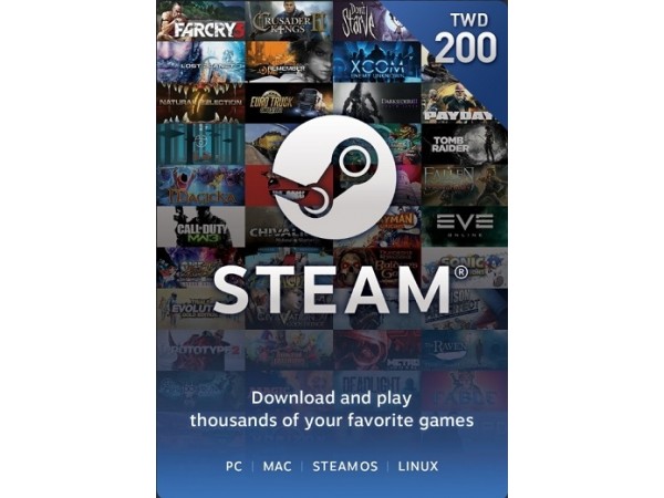 [台灣]Steam 200元台幣錢包 蒸氣卡/爭氣卡