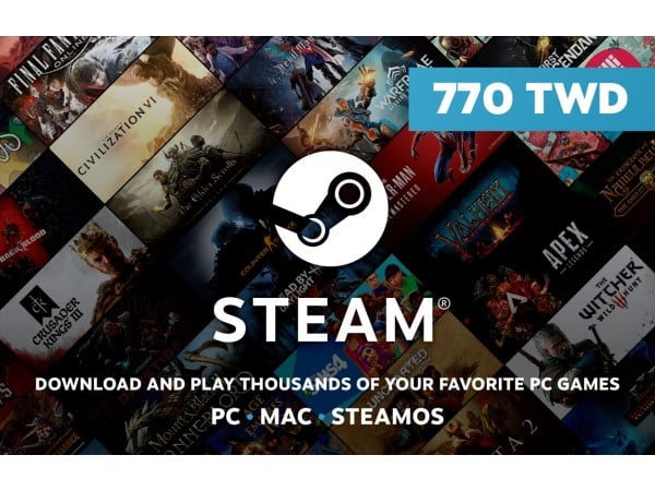 [台灣]Steam 770元台幣錢包 蒸氣卡/爭氣卡
