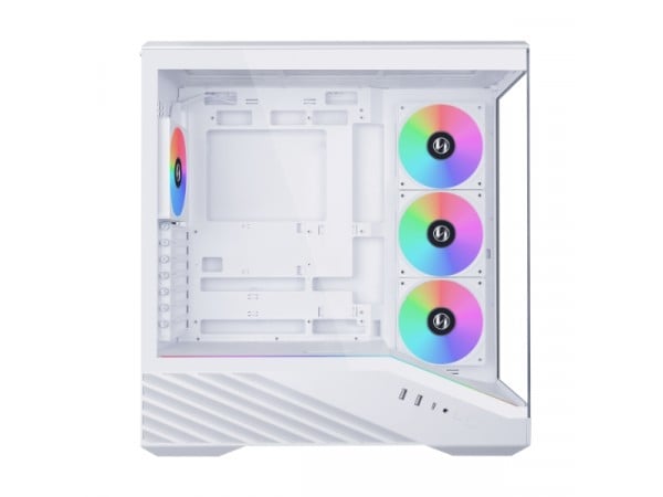 【聯力】LIAN LI《Vector V100 白》ATX/支援背插(M-ATX)/顯卡長415mm/CPU高180mm/270°海景房/內附四顆發光風扇